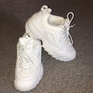 All White FILA Disrupter 2 Premium Mono Sneaker